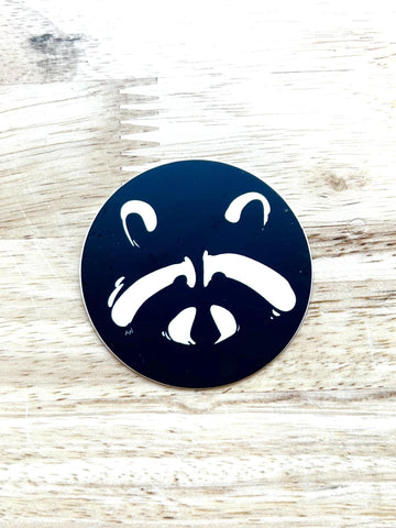 West End Raccoon Face Sticker by Lena Needelman