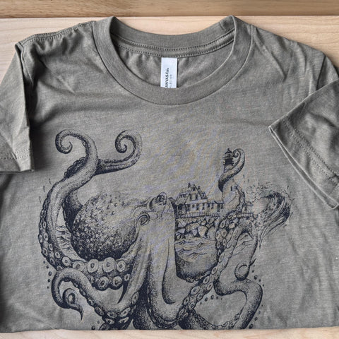 Octopus Green Youth Tee  @esedler_art