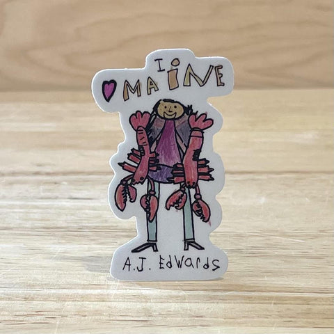 I love Maine Sticker by AJ Edwards