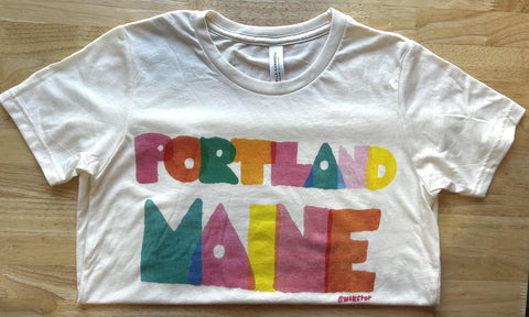 Colorful Portland Maine Youth Tee @mikepop
