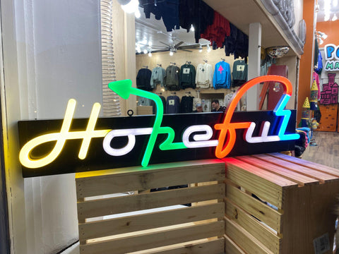 Hopeful Lightup Sign by Charlie Hewitt
