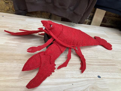 Red Lobster Art Plushy -  @creeps_by_jessie_no