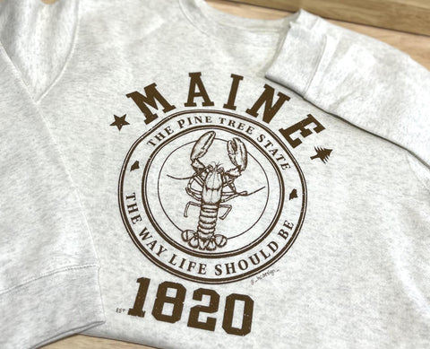 Maine Lobster Logo Cream Crew @_hcdesign_