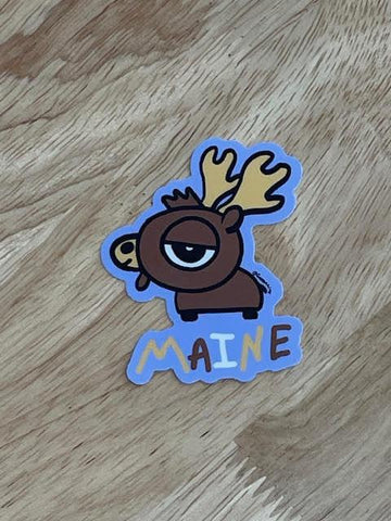Kevin's Moose Sticker @goodmaine