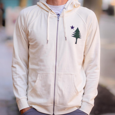1901 Flag Cream Zip-Up Hoodie