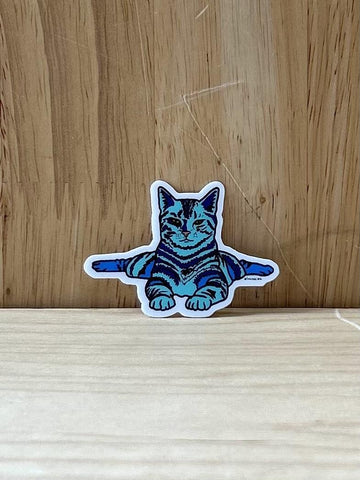 Cat Spread Sticker by @lonimac.art