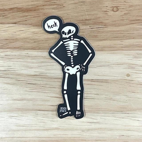 Heck Skeleton Sticker by @2birds1pencil