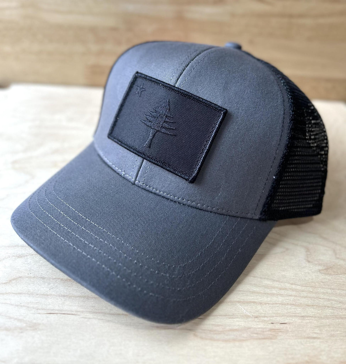 1901 Flag Black Patch Structured Trucker Hat
