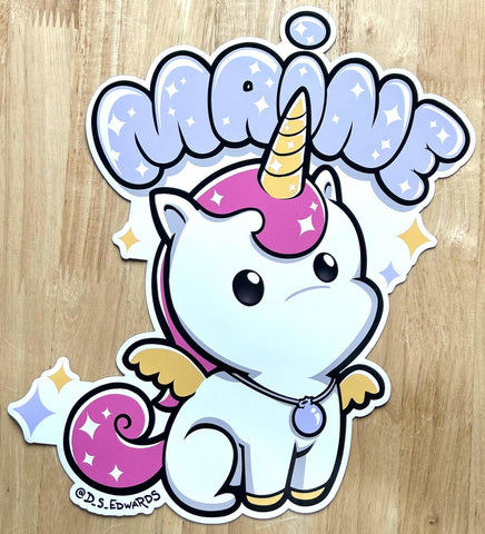 Jumbo Blueberry the Maine Unicorn Magnet @D_S_Edwards