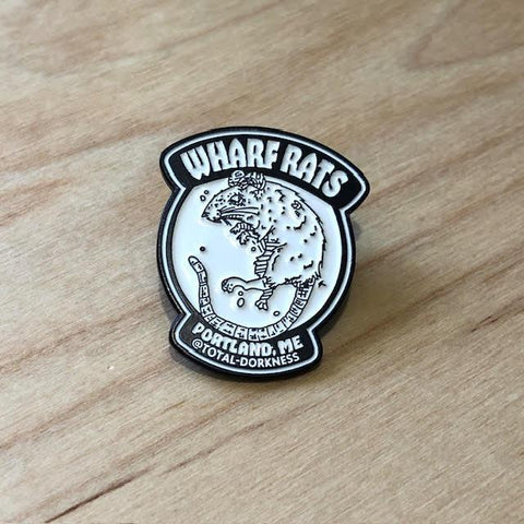 Wharf Rats Black and White Enamel Pin @total_dorkness