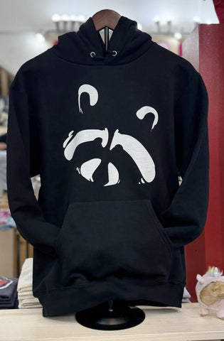 West End Raccoon Black Hoodie by Lena Needelman