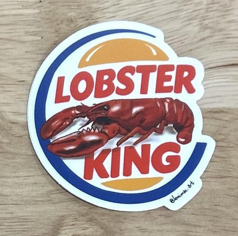 Lobster King Sticker @lonimac.art
