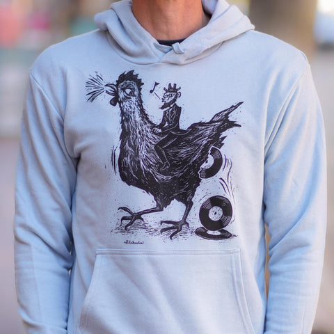 Record Chicken Hoodie by @danblakesleemusic