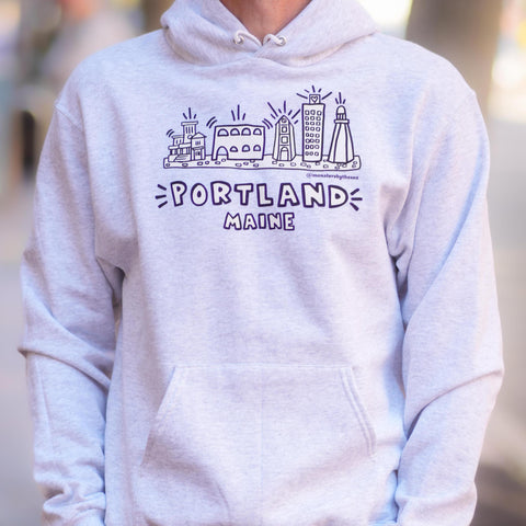 Ryan's Portland Black and White Hoodie @monstersbythesea