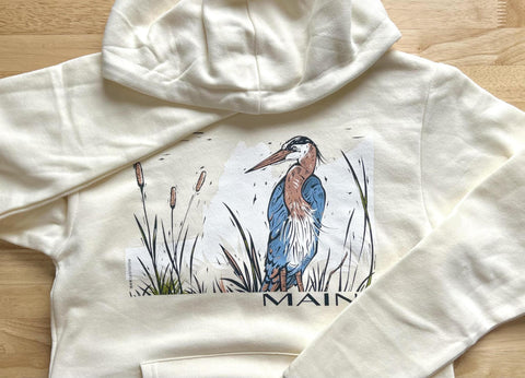 Heron Hoodie @o.w.illustration