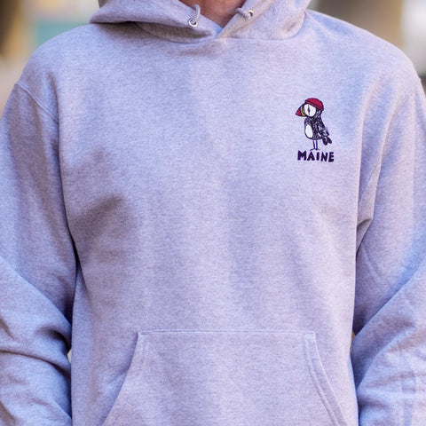 Wallace the Puffin Hoodie by 11 Swear Jars Studio