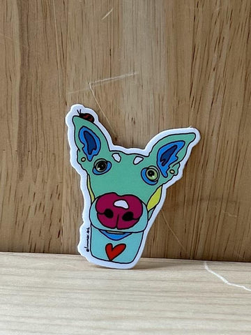 Colorful Dog Sticker by @lonimac.art