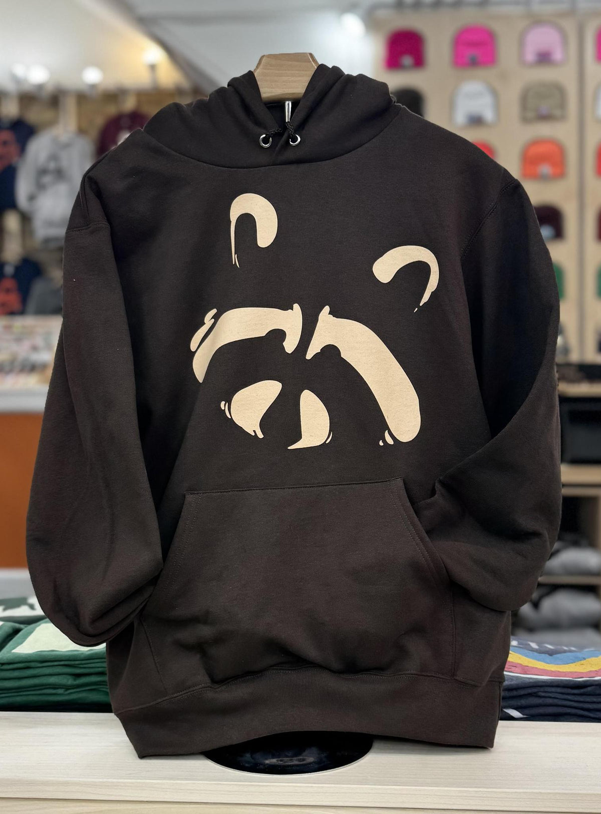 West End Raccoon Brown Hoodie by Lena Needelman