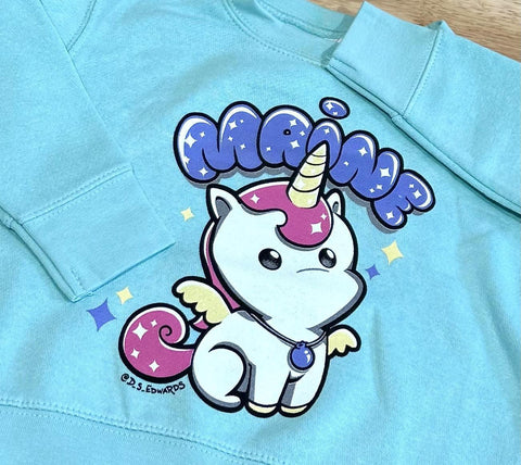 Blueberry the Maine Unicorn Toddler Crew @D_S_Edwards
