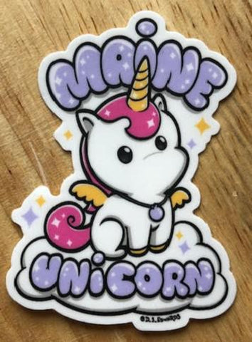 Blueberry the Maine Unicorn Sticker @D_S_Edwards