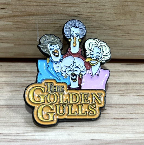 Golden Gulls Enamel Pin @D_S_Edwards