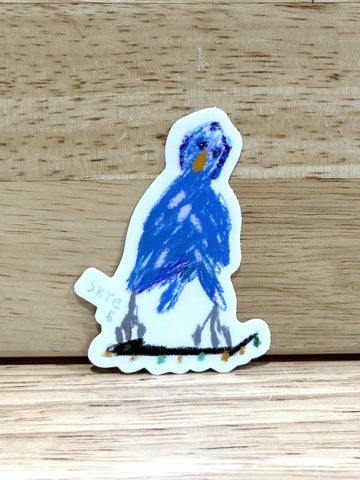 Blue Bird Sticker by 6-Year-Old Skye