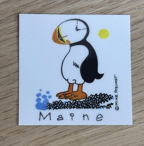 Puffin Maine Sticker by @mikeprevost