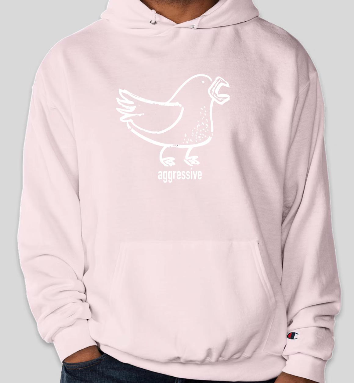 Aggressive Pink Hoodie by Ande Lynch