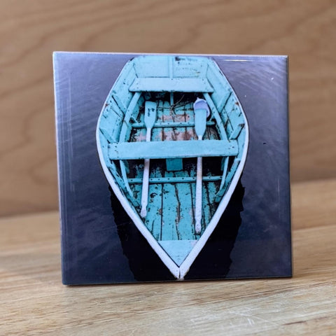 Teal Maine Boat Coaster - Peter Cordice