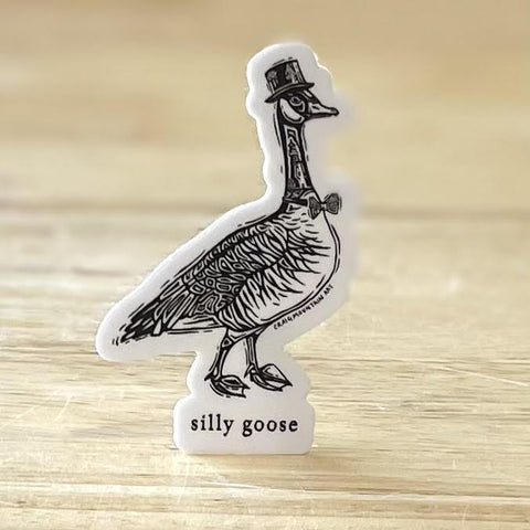 Silly Goose Sticker @craigmountainart
