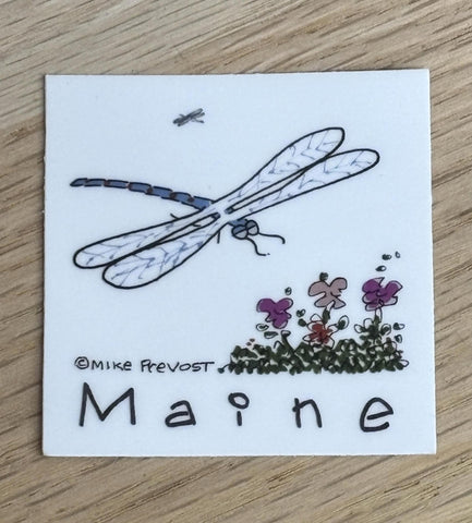 Dragonfly Maine Sticker by @mikeprevost