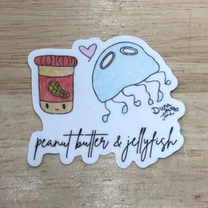 Peanut Butter and Jellyfish Sticker @itsdynamitejune