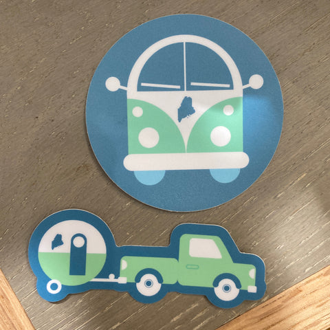 Truck and Camper Sticker by @_lola_arts_