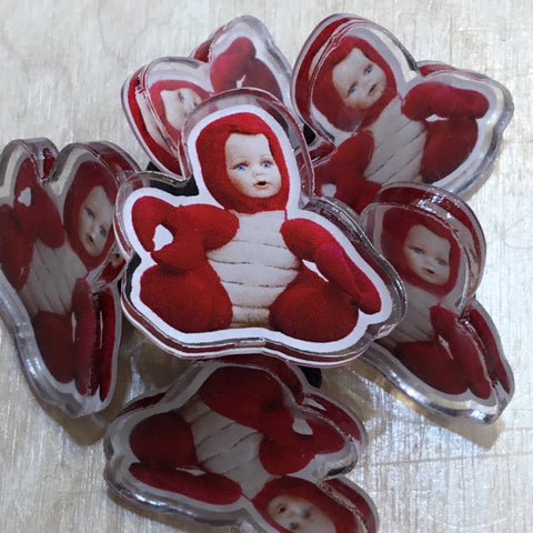 Super Creepy Lobster Human Baby Pin