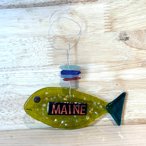 Glass Fish Ornament by Julia Gaskins