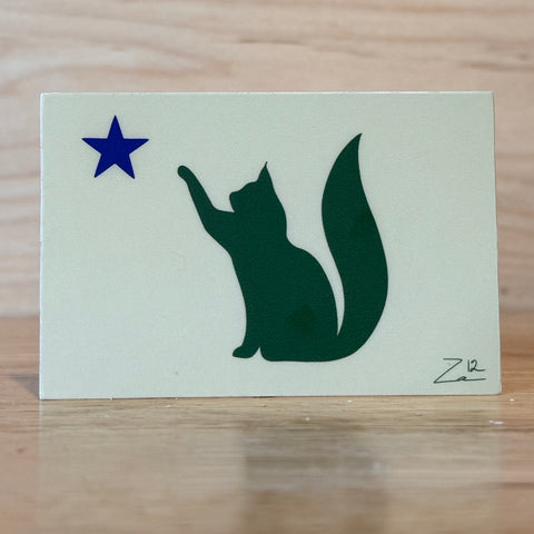 1901 Cat Sticker by Za, Aged 12