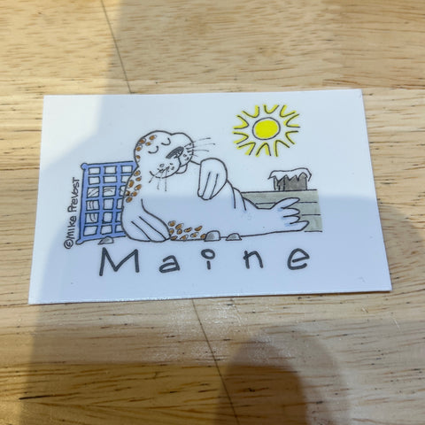 Seal Sticker by Mike Prevost