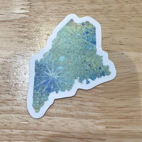 Mixed Media Maine Sticker by Larena Carten
