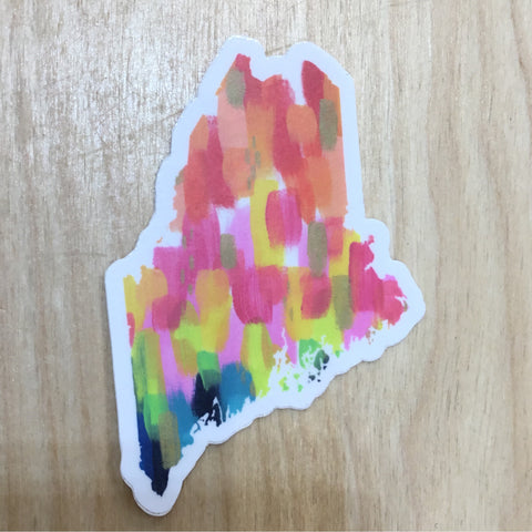 Maine Multicolor Brush Stroke Sticker by Gert & Co