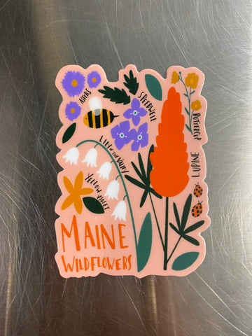 Maine Wildflowers Sticker by Meghan Kudlack