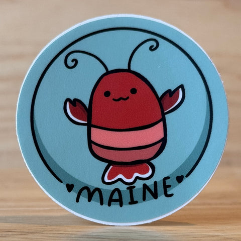 Maine Lobster Sticker by @2birds1pencil