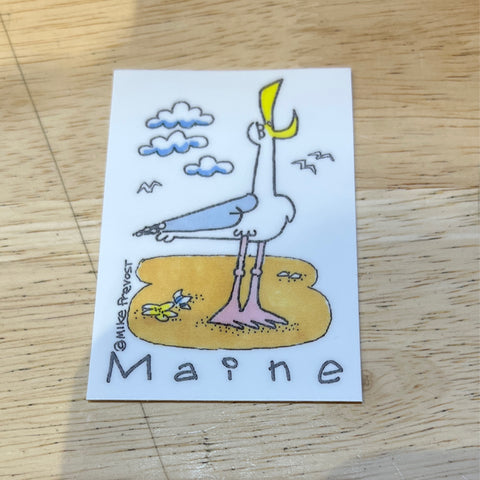 Seagull Sticker by Mike Prevost