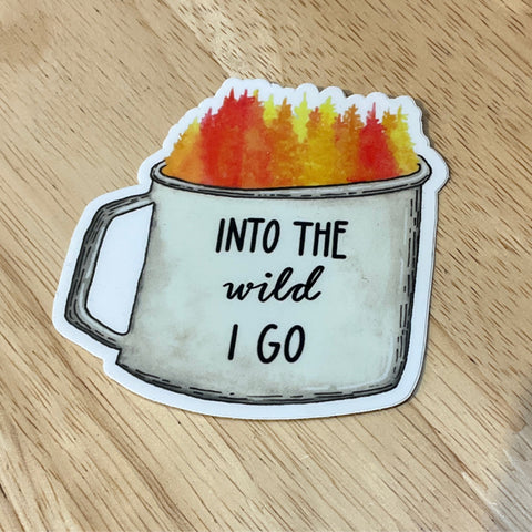 Into Wild Mug Sticker by @scribblesanddoodlez