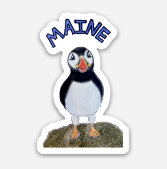 Puffin Maine Sticker by Jenna Simmons