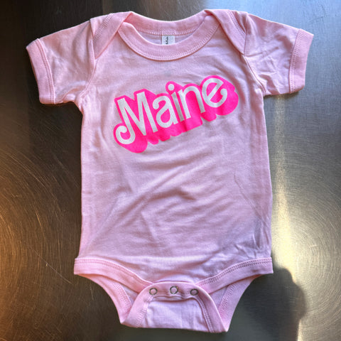 Girly Pop Maine Pink Onesie @themainesouvenirshop