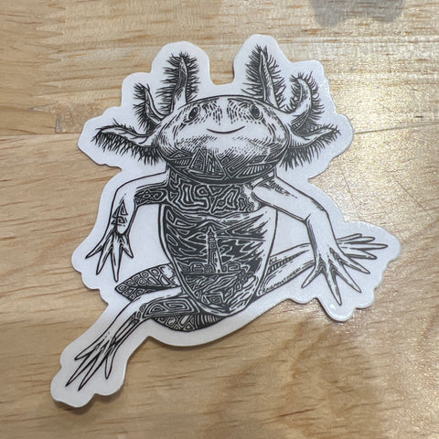 Axolotl Sticker by @craigmountainart