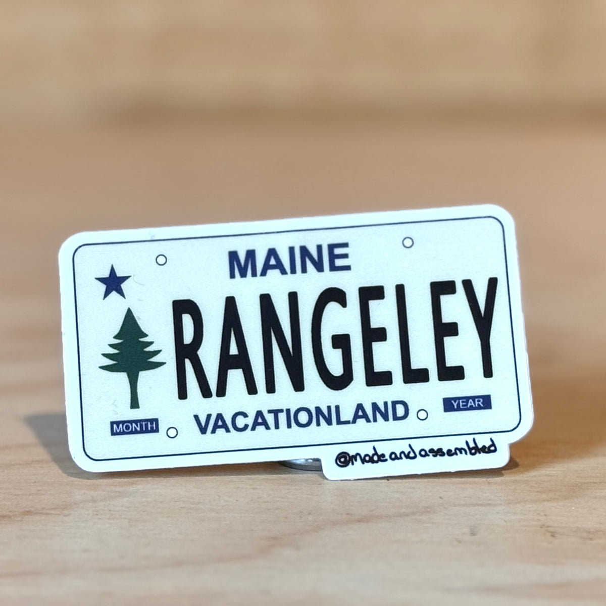 Maine License Plate Sticker by @dolesorchard