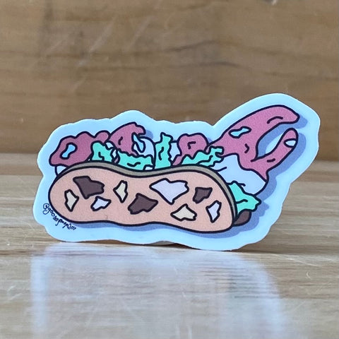 Maine Lobster Roll Sticker by @goosepoop207