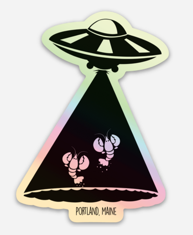 UFO Sticker by @themainesouvenirshop