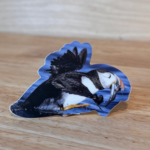 Flying Puffin Photo Sticker by @themainesouvenirshop